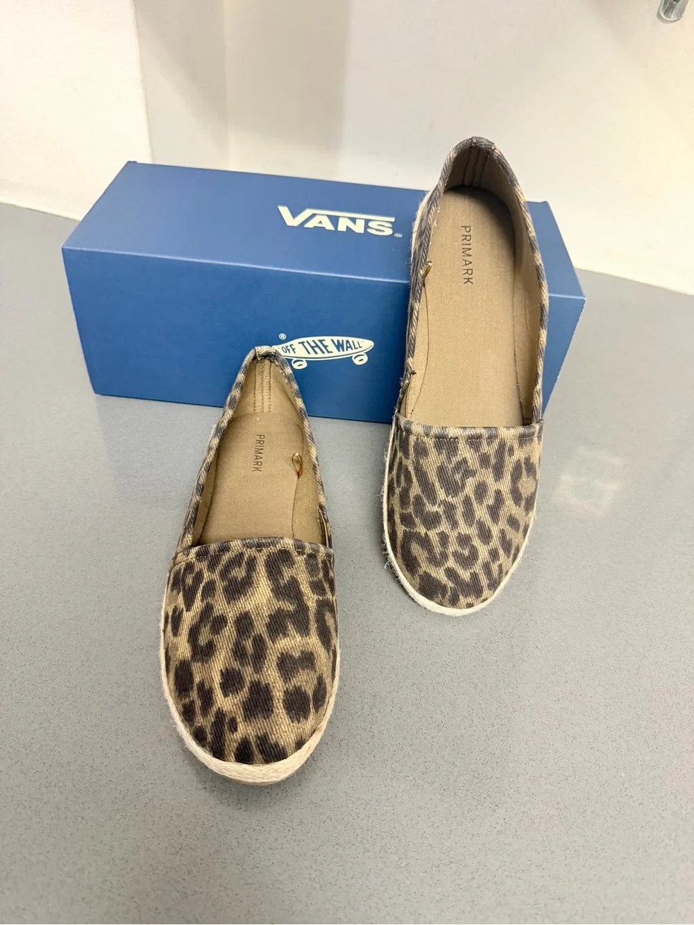 Leopard Print Slip-On Espadrilles - Women's Brown Casual Flats size 9